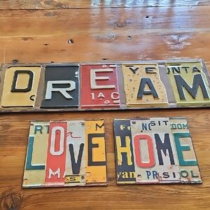Colorful Metal Wall Art Signs